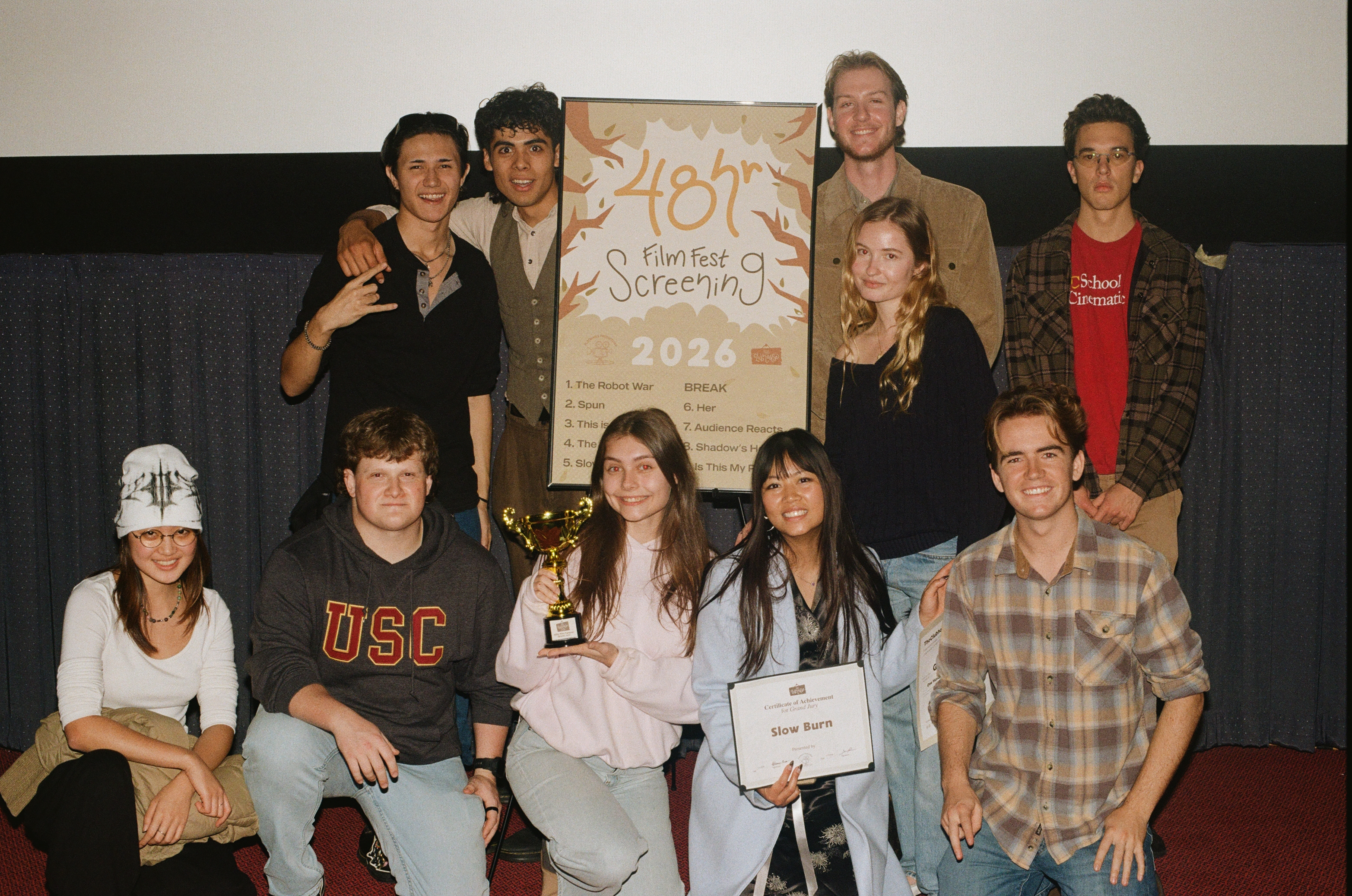 Team Slow Burn with their trophy